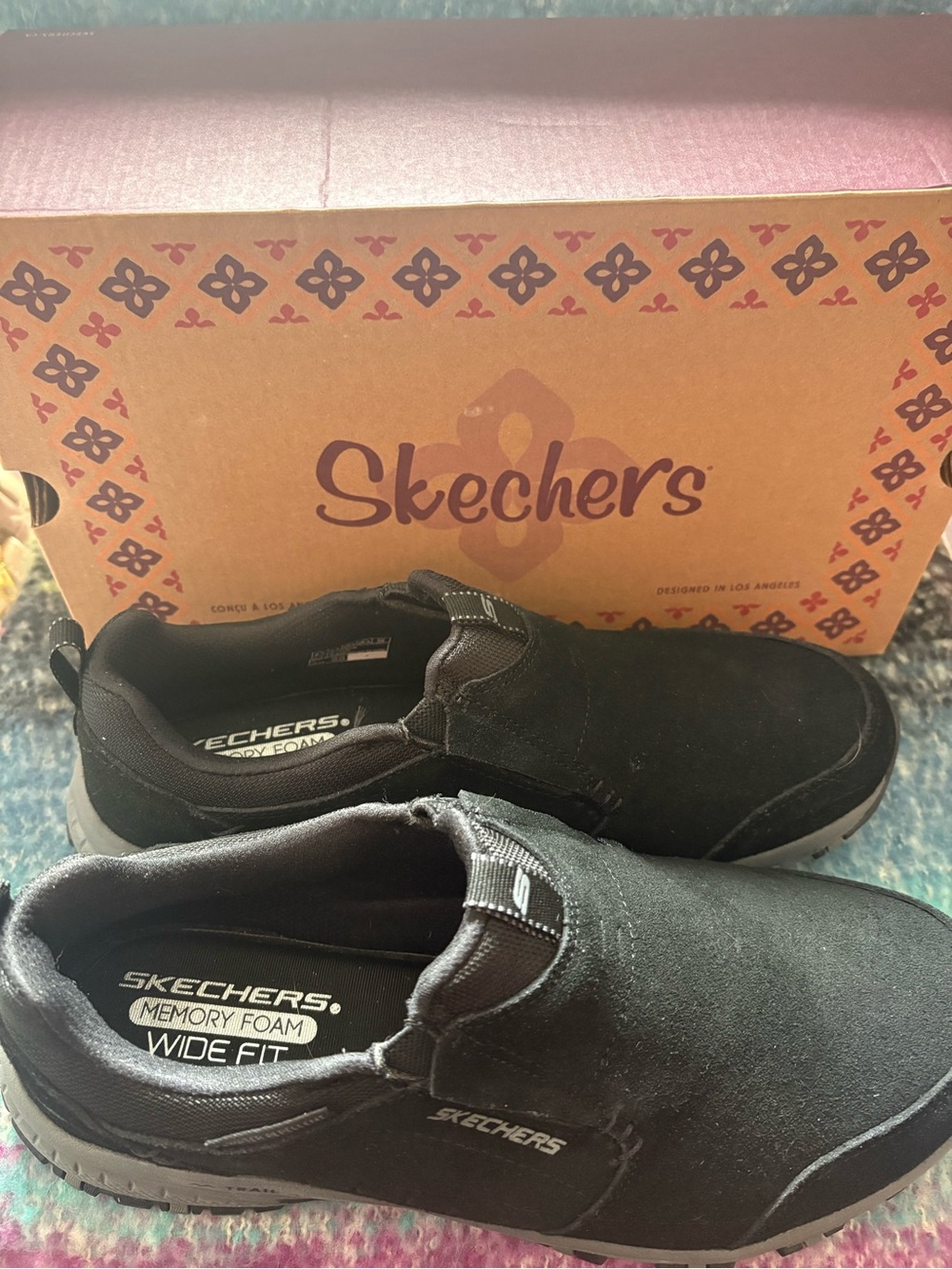 Skechers Women’s Black Memory Foam Size 9.5 Wide Shoes